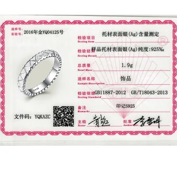 ELESHE 925 sterling srebra prsten bijeli emajl zauvijek ljubav Srce prst prsten za žene vjenčanje Vjenčanje nakit poklon