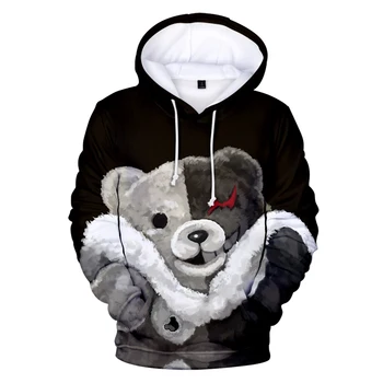Kpop hoodies 3D veste Muški/Žene Monokuma anime pulover dugih rukava 3D majica plus size hoodies moda Muške veste