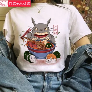 Totoro Studio Ghibli Harajuku Kawaii T Shirt Women Ullzang Miyazaki Hayao Tshirt Funny Cartoon T-shirt Slatka Anime Top Tee Female