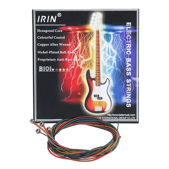 IRIN B101 Bass Guitar String Colorful 4Pcs Stainless Steel Wire Core Alloy String Bass Parts Accessories (040-095)
