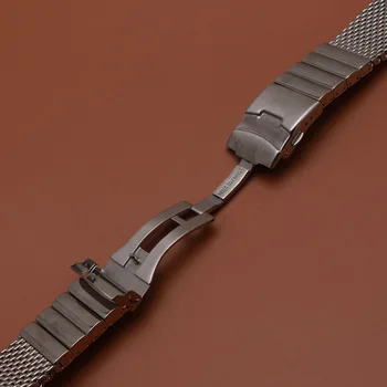 Visoko kvalitetni remen za sat od nehrđajućeg čelika Shark Mesh Watch bands remen narukvica sa sigurne sklopivi insignia 22 mm pribor za muškarce