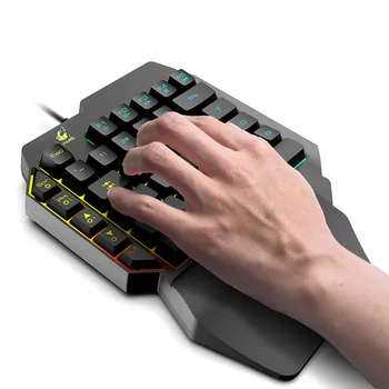 Novi PUBG PC Gamer odabranog tipkovnica s jednom rukom 39 tipki, ergonomski igraća tipkovnica s jednom rukom mehanička igraća tipkovnica