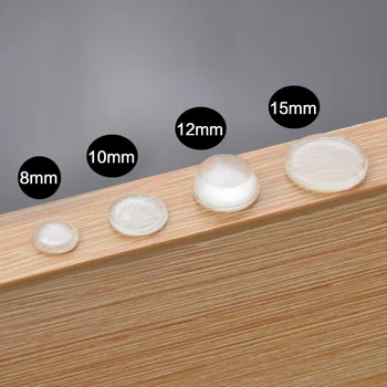 36шт 15mm x 3mm jasno protiv proklizavanja silikonska guma plastični branik amortizer amortizer 3M samoljepljive silikonske noge jastučići
