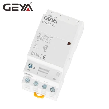 GEYA GYHC 4P 16A 20A 25A 220V/230V 50/60 Hz Din-rake potrošačke AC modularni контактор 4NO ili 2NO2NC