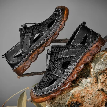 2002 vanjski muškarci rimske sandale klasične muške sandale meke ljetne sandale udobne Muške cipele od umjetne kože sandale veliki veličina soft