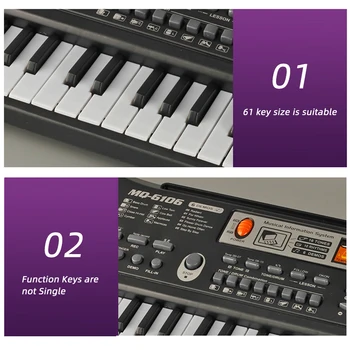 61 kursorom e-tipkovnica s премиальным zvučnika multifunkcionalni digitalni električni klavir za djecu svih uzrasta dječji dar