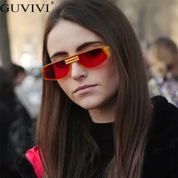 Novi godišnji candy boja Cat Eye sunčane naočale 2019 žene luksuzni Modni ličnosti Crveno prozirne leće Star model naočale ins naočale