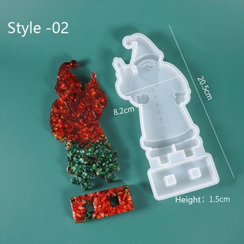 3D Božić stil smole kalup Božićni party dekoracije silikonski kalup za nakit Diy alata smole odmor zanatskih suvenira