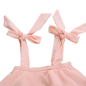 Moda 2 kom. bebe novorođenče novorođenče djevojke skup pink ukrašen remen klizači + prugaste hlače odjeću odjeća Princeza skup ljeto