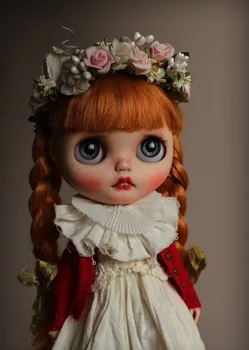 ICY 19 joint blyth doll with šminka face white skin with hair Girl poklon Plava real person style šminka doll