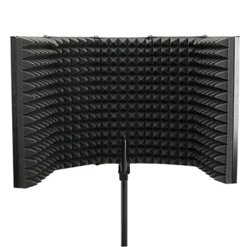 5 panela sklopivi akustična pjena studijski mikrofon izolacijski zaslon zvuk apsorbira za snimanje uživo 331x1060mm