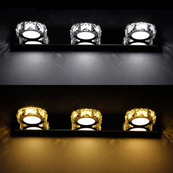 Moderni Crystal unutarnji kupaonica LED zidna svjetiljka svjetiljka spavaća soba sujeta ogledalo svjetlo ormar u hodniku zidove zidne svjetiljke rasvjeta 85-265 u