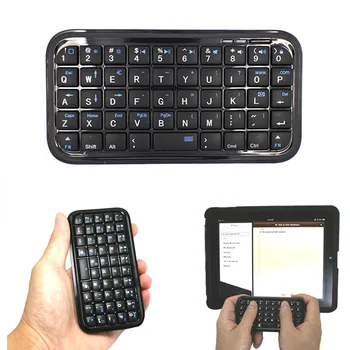 Black ultra-tanki clamshell to mini-tipkovnica Bluetooth 3.0 za iPhone 7 Plus Samsung S7 / PS3 / PC / PDA Mouse Keyboard tipkovnica pribor