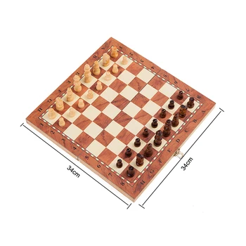 1 compl. šahovska igra igračka drva obrazovanje zagonetka šahovskoj ploči igra za odrasle djecu roditelj-dijete obitelji stranka igra interaktivne igračke Gif