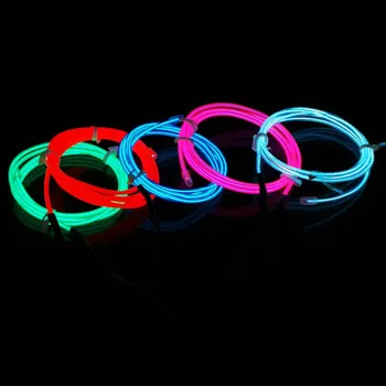 5 X 1 neonski svjetlo Dance Party House Decor LED žarulja fleksibilna EL Wire Rope Tube vodootporna led traka s kontrolerom hladno svjetlo 1 m