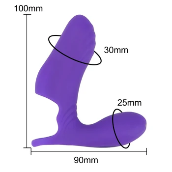 VATINE dual vibracioni prst vibrator seks-igračke za žene G-spot stimulator klitorisa prstom rukava vibrator stimulacija vagine