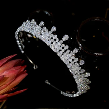 ASNORA New Fashion Wedding Tiara Headband Svadbeni Crown pribor za kosu Ladies Prom Extended Version Crown A01095