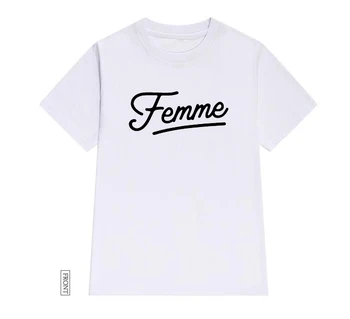 Femme Women tshirt Casual Cotton Hipster Funny t-shirt For Lady Yong Girl Top Tee Drop Ship ZY-241