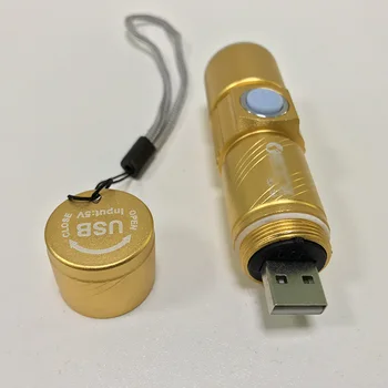 Prijenosni USB Punjiva ručna svjetiljka Mini Handy LED Flash Light svjetlo vodootporan baklja za vanjsku kampiranje Penlight