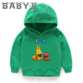 Djeca s kapuljačom hoodies djeca Koreja vesela larve insekata crtani hoodies Dječji pulover vrhovima djevojčice dječaci slatka odjeća,KMT5213