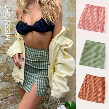 Missnight ljeto 2020 pokrivač ženska suknja djevojke Bodycon mini haljina BM stil Split ulica škola odmor casual odjeća