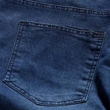 Muške jeans hlače-teretni traperice europski stil moda svakodnevni velike džepove hip-hop skateboard hlače muškarci traper plava brand