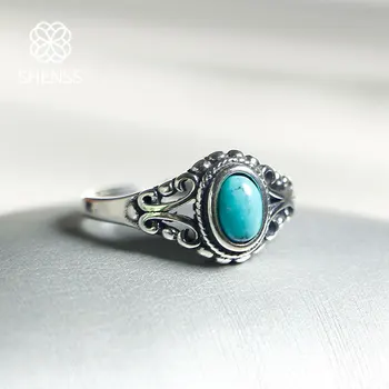 Elegantan kvaliteta 925 prstena podesiva berba tirkizno prsten 925 sterling silver prsten za žene 925 nakit