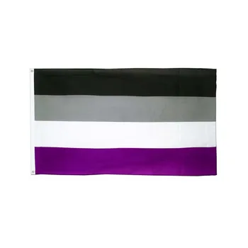 Visoka kvaliteta poliester materijal 90*150 cm Duga Assexual ljubav Assexual zastava