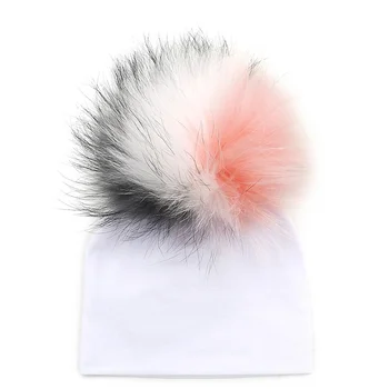 GZHILOVINGL 2018 New Born Hat proljeće i jesen Ins Fashion Solid Soft Cotton Baby Boys Girls Beanie Fur Pom Pom Hat