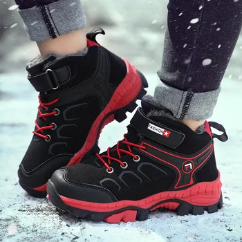 ULKNN nove zimske čizme, cipele za dječake od pamuka-postavljena jakna i cipele baršun djevojke korejski penjanje cipele djeca tople debele tenisice