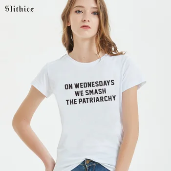 Slithice Feiminist srijedom smo razbiti patrijarhalni majice žene boem vrt odjeća Ženska t-shirt top