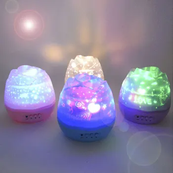 Led projektor Star Moon Night Light Sky revolving cvjetni pupoljci USB powered /Battery Operated night lamp poklon za bebe dječaka, djevojke