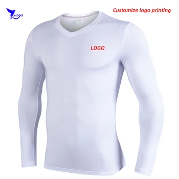 Customize Men Compression Running T Shirt Long Sleeve Sport Training Trening Majice Teretana Fitness Sportska Odjeća Quick Dry Rashgard