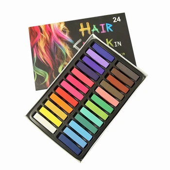 Privremene 24 boje krede netoksični boje kose Mel boja pastel štap DIY alata za polaganje za djevojčice djeca stranka cosplay