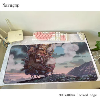 Howl's Moving Castle mouse pad Computer mat 900x400x3mm gaming mousepad thick padmouse keyboard games pc gamer desk