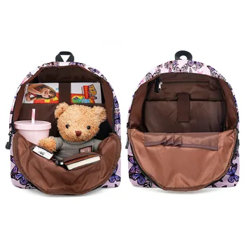 Leptir je uzorak školske torbe za djevojčice djeca multi-džep torba dijete školski ruksak vodootporan djeca student ruksak 2020