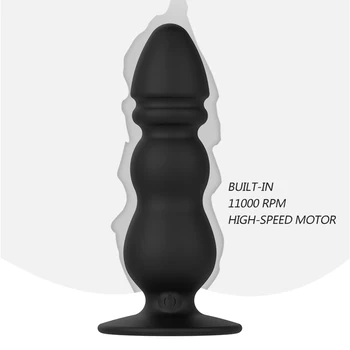 Analni vibrator bežični daljinski teleskopski dildo vibrator 10 brzina вибрирующая analni čep anal balls muške masaža prostate odrasle igračke
