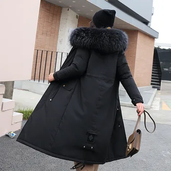 2020 kapuljačom jakna ženska утолщенная dolje pamuka kaputi ženski dugim tankim krzna ovratnik zimski kaput ženska moda divlji toplo tanak