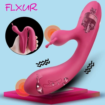 FLXUR dildo Rabbit vibrator za žene dvostruka vibracija G Spot pička stimulacija klitorisa ženska masturbacija i sex igračke za žene