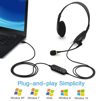 USB, žična slušalica s mikrofonom za online učenje call centar slušalice s mikrofonom internet - bar slušalice za PC PUGB