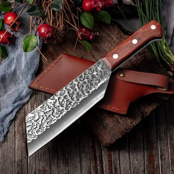 Profesionalni kuhar kuhar kuhinjski noževi мясницкий nož mini nož od nehrđajućeg čelika mesna Mesarski kamp rezanje nož za rezanje s poklopcem