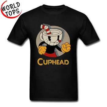 Animetion Cuphead šake mladi majice kupone Ljeto/Jesen pamučna tkanina osnovne normalne vrhovima tees smiješno t-shirt