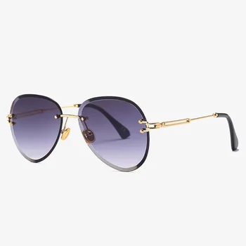 Luksuzni sunčane naočale rimless žene Italija brand dizajner gradijent je sunčane naočale za žene visoke kvalitete nijanse jasno naočale UV400