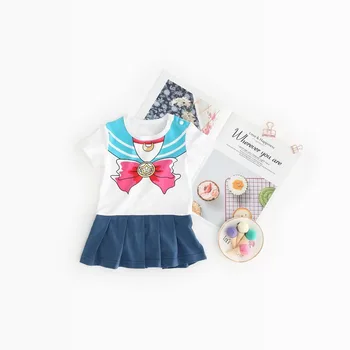 Halloween Baby Girls Sailor Moon Cosplay Odijelo Baby Snap Prepone Kombinezon Čarobni Onesie Mini Suknja Skup Festival Sijamski Odijevanje