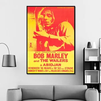 Bob Marley I Plakati Wailers Palais Des Congres I Koncertni Plakat Home Decor Wall Decor Wall Art Print Na Platnu