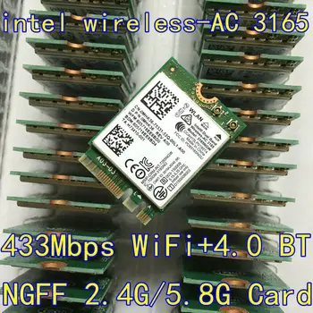 Intel 3165 3165NGW 3165AC Dual Band Wireless AC + Bluetooth4.2 Mini NGFF wifi card 802.11 AC 4.2 433Mbps NGFF Wireless Card 3160