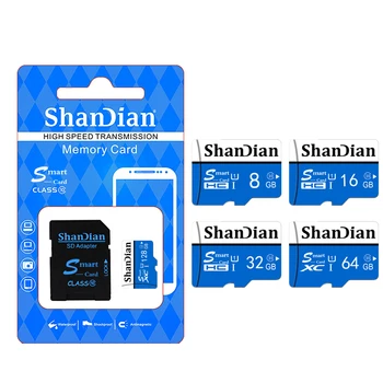SHANDIAN Micro SD Karticu class 10 memorijskih kartica SDHC-SDXC kartica 16GB 32GB 64GB 8GB 128GB, TF kartica