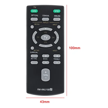 Zamjena IC-433 Mhz RM-ANU159 daljinski upravljač s dugim prijenosom odgovara za Sony Sound Bar HT-CT60 / CSA-CT60 SS-WCT60