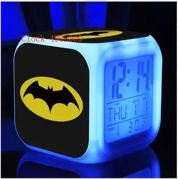 Superhero Batman LED Alarm Clock Color 7 color Changing Digital Alarm Clock dječje igračke za dječji vrtić mali radni stol