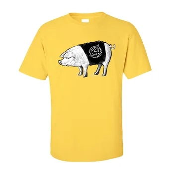 Cool majice muškarci zabavna majica obitelj okrugli izrez anarhija svinja pamučna muška majice i t-komada kratkih rukava majica Drop Shipping